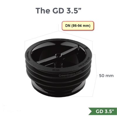 Универсален, мембранен клапан за сифон (86-94мм) - GD35 Green Drain