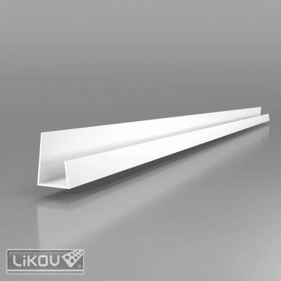 9.5мм PVC Начален профил за ГК - 2,5м (50бр)  - LIKOV 420.0925