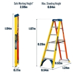 Многофункционална fiberglass стълба AdjustaStep PRO 6 - 75074 Werner