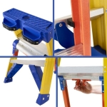 3 в 1 Многофункционална fiberglass стълба Lean Safe X3 - 75071 Werner